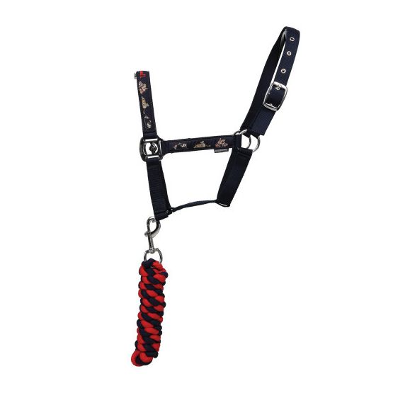 Hy Equestrian Thelwell Collection Practice Makes Perfect Head Collar &amp; Lead Rope