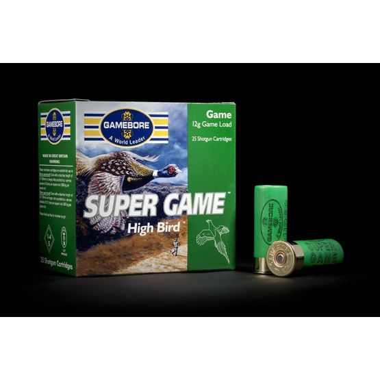 Gamebore Plastic Supergame Hi Bird 5/32 Plastic Wad Shotgun Cartridges 12g