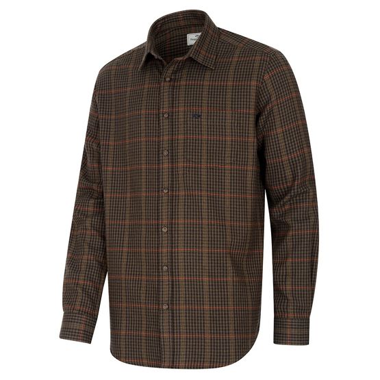 Hoggs Harris Tweed-Style Country Twill Check Shirt - Green