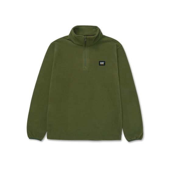 Caterpillar Cat Microfleece Quarter Zip Green