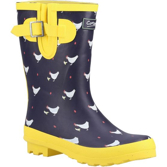 Cotswold Farmyard Blue Chick Mid Wellington Boots