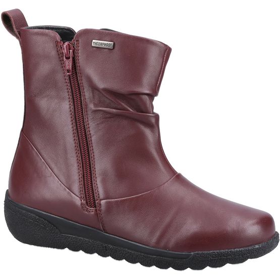 Fleet &amp; Foster Womens Brecknock Dark Red Boots