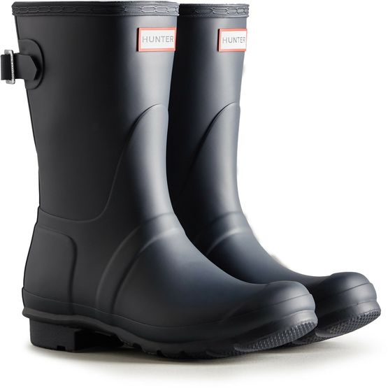 Hunter Women's Back-Adjustable Short Wellington Boots - Navy