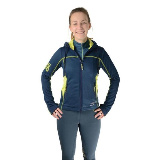 HyFashion 80 Sport Ladies Hoodie - Blueberry/Lime Green