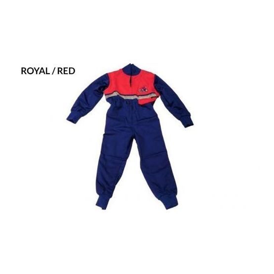GD Textile Hi Viz Two-Tone Children's Boiler Suit Coverall - Royal/Red