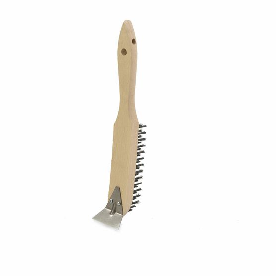 HILLBRUSH WIRE SCRATCH BRUSH WITH SCRAPER