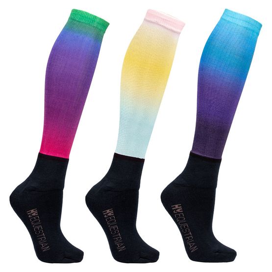 Hy Equestrian Ombre Socks (Packof 3)