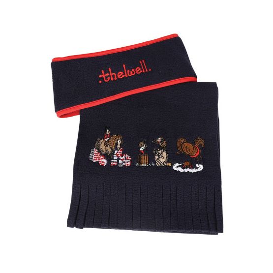 Hy Equestrian Thelwell Collection Practice Makes Perfect Fleece Headband &amp; Scarf Set - One Size