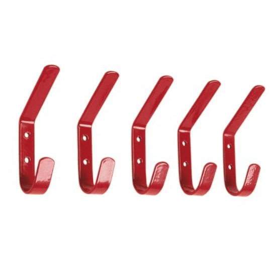 Stubbs Red Hat &amp; Coat Hook Bag of 5 (S95)