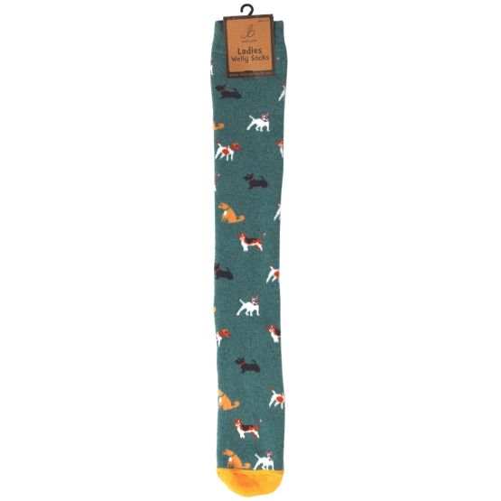 Otterdene WK206 Women's Funky Welly Socks - Doggy Divas