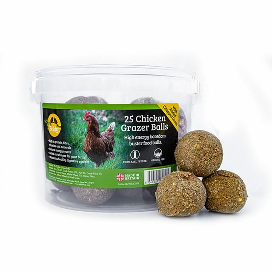 Feldy High Energy Boredom Buster Grazer Balls For Chickens - Pack of 25