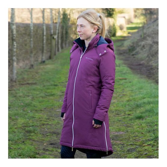 Hy Equestrian Women's Synergy Guard Waterproof Long Coat - Navy