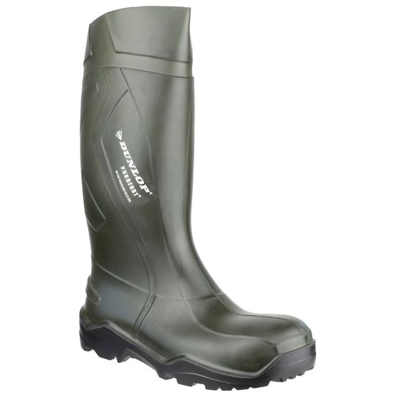 Dunlop Purofort+ Full Safety Green Wellington Boots