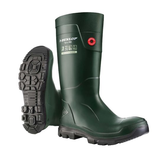 Dunlop Purofort Terrapro Full Safety Green Wellington Boots