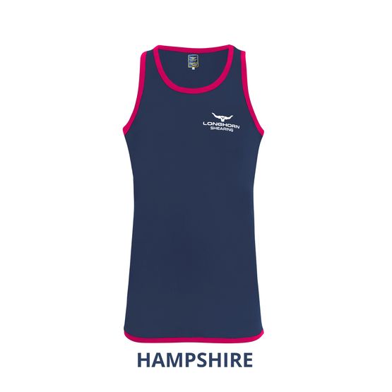 Children's Long Tail Shearing Singlet Hampshire Navy/Pink