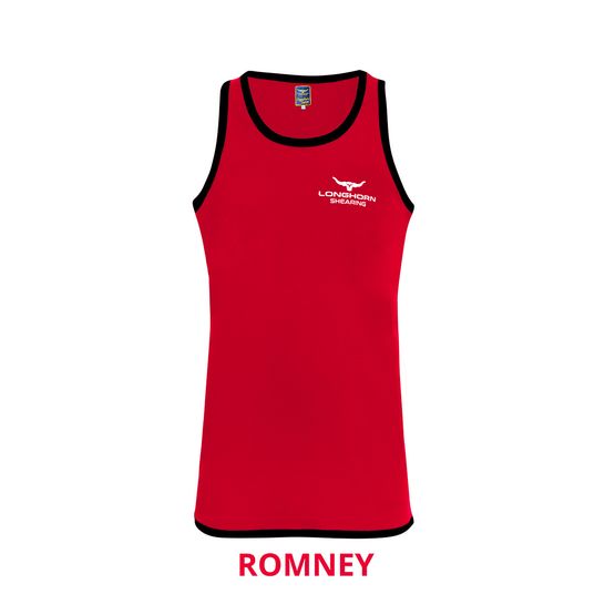Children's Long Tail Shearing Singlet Romney Red/Black