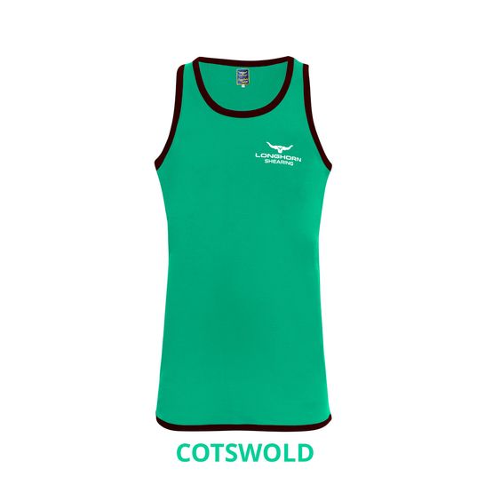 Children's Long Tail Shearing Singlet Cotswold Green/Black
