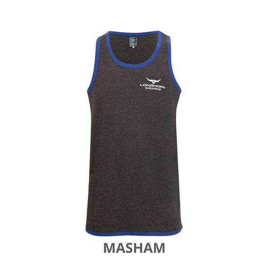 Longhorn Long Tail Shearing Singlet Masham Grey/Royal