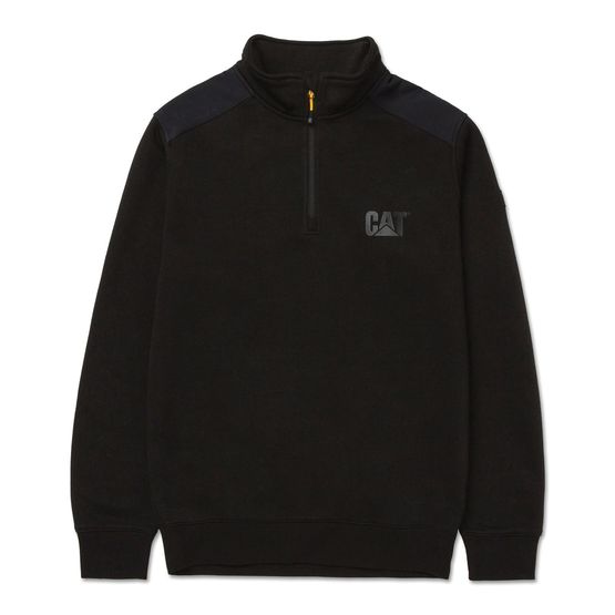 Caterpillar Essential 1/4 Zip Black Sweatshirt