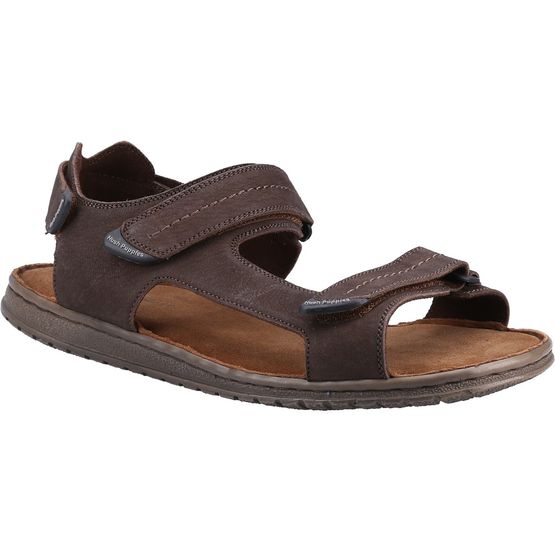 Hush Puppies Mens Brown Neville Quarter Strap Sandal