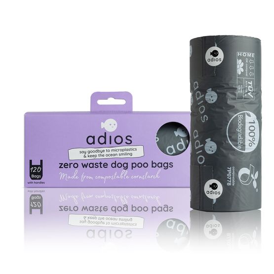 ADIOS HANDLE ON A ROLL POO BAGS JUMBO SINGLE