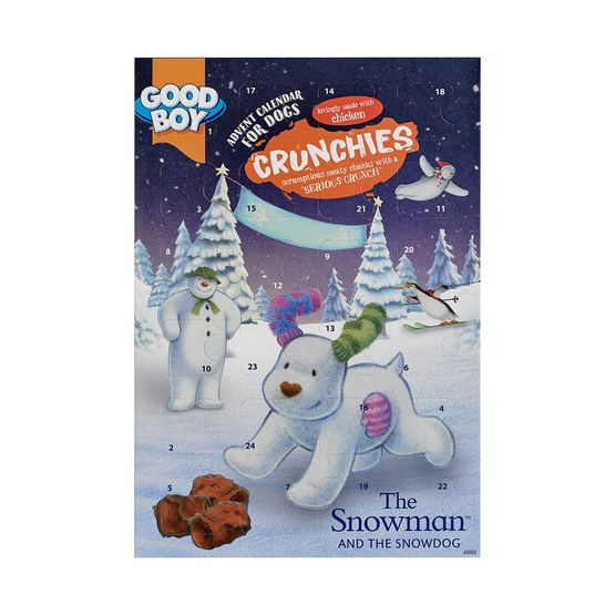 GOOD BOY THE SNOWMAN &amp; THE SNOWDOG CRUNCHIES ADVENT CALENDAR