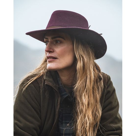 Hoggs Perth Crushable Felt Merlot Hat