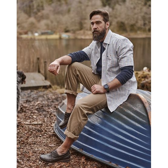 Hoggs Kessock SS Tattersall Brown/Blue Short Sleeved Shirt