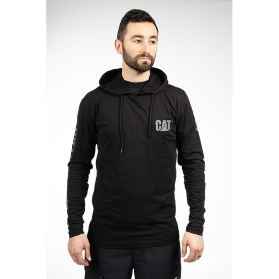 Caterpillar Hooded Long Sleeve Tee