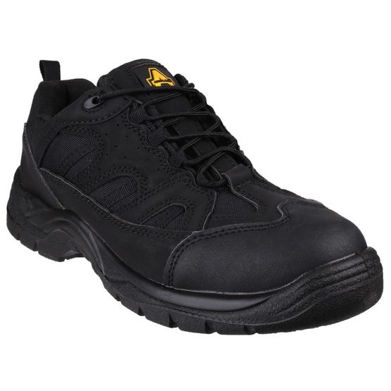 Amblers Safety FS214 Breathable Lace up Safety Shoes (Black)