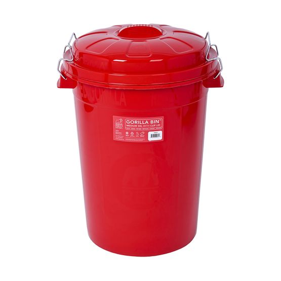 RED GORILLA BIN WITH CLIP LID