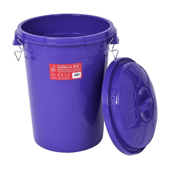 Red Gorilla Bin with Clip Lid (50 Litre)