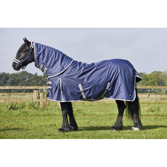 Firefoot Turnout Navy/Grey Horse Rug with Detachable Neck (50GM)