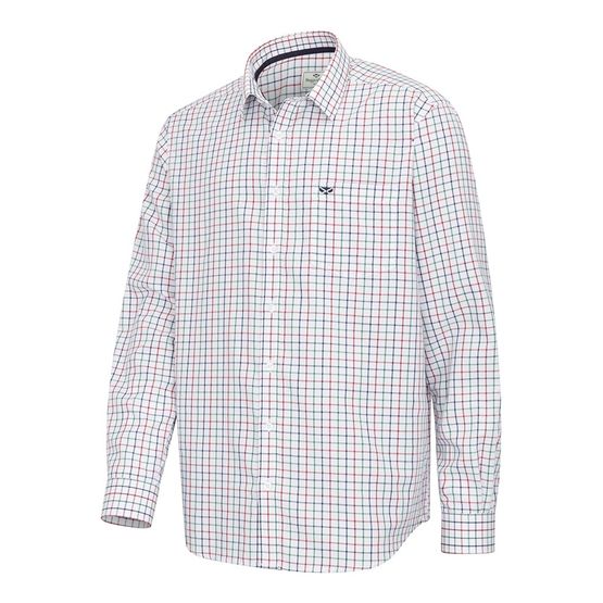 Hoggs of Fife Mens Fernie Bamboo Green/Red/Navy Shirt