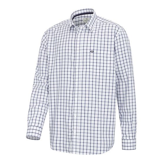 Hoggs of Fife Mens Fernie Bamboo Navy/White Shirt