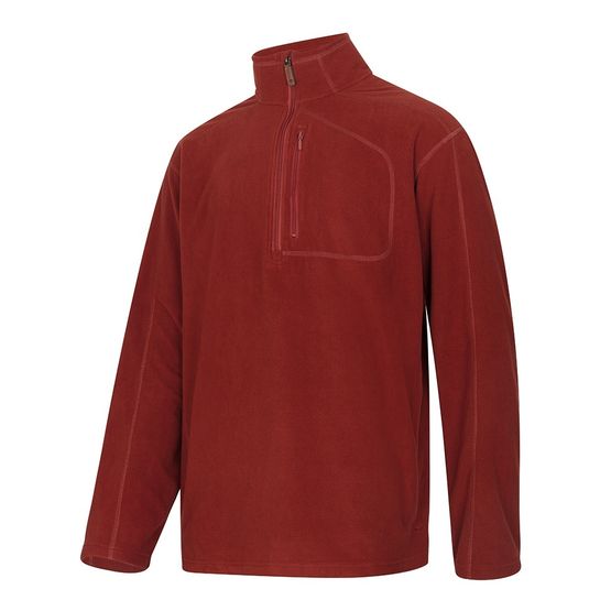 Hoggs of Fife Mens Islander Techpro 1/4 Zip Burnt Henna Shirt