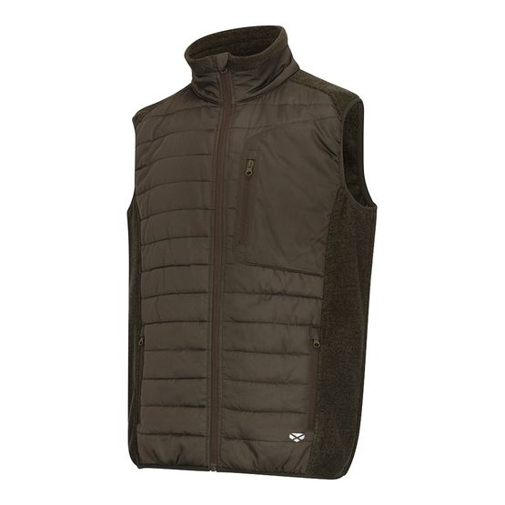 Hoggs of Fife Mens Melville Hybrid Dark Forest Marl Gilet
