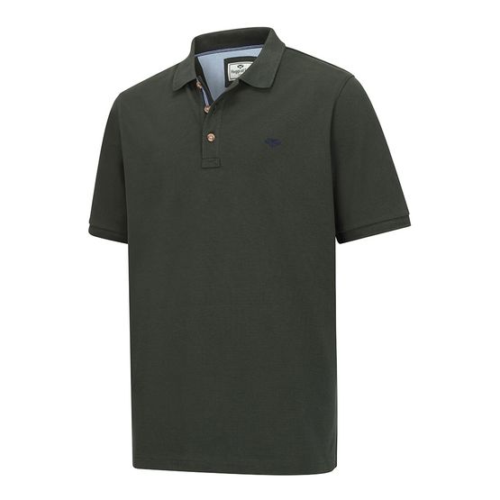 Hoggs of Fife Mens Newton Pique Forest Green Polo Shirt