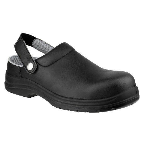 Amblers Safety FS514 Antistatic Slip on Safety Clogs (Black)