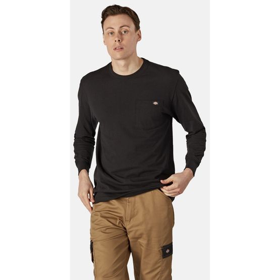 Dickies Men's Black Pocket Long Sleeve Tee