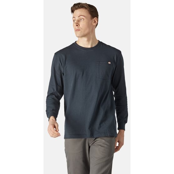 Dickies Men's Navy Pocket Long Sleeve Tee