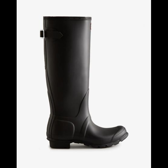 The Hunter Boot Co Women's Original Tall Back Adjustable Black Wellington Boots