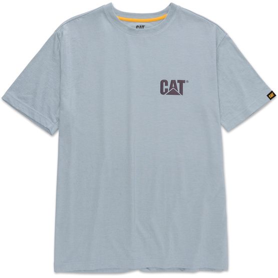 Caterpillar Blue Fog Heather Trademark Tee