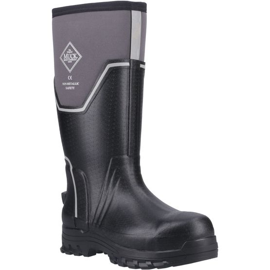 The Original Muck Boot Company Unisex Black Grit S5 Safety Wellington