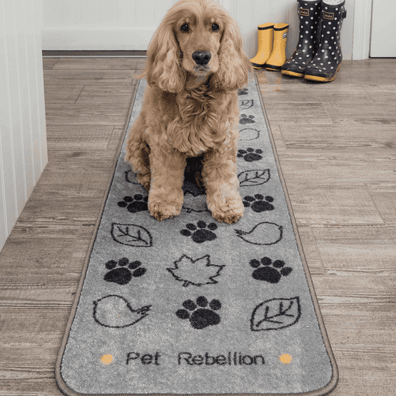 Pet Rebellion Grey Country Runner Mat