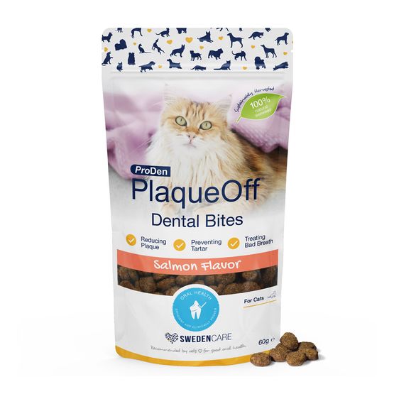 PRODEN PLAQUEOFF DENTAL BITES SALMON CAT