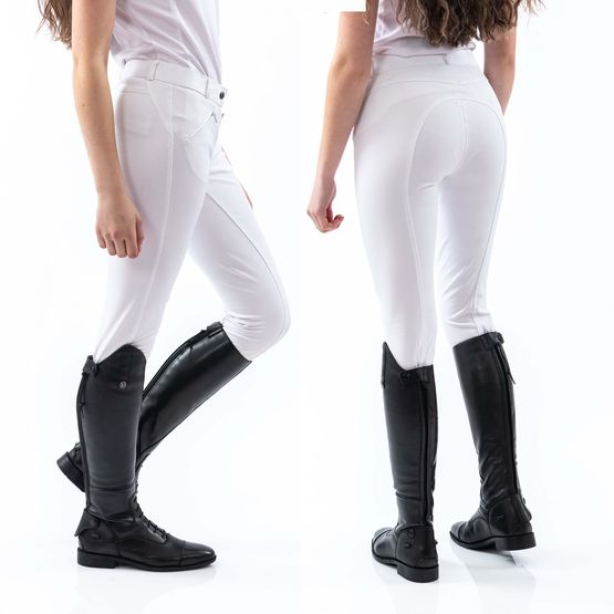 WHITAKER B142L MIAMI LADIES BREECHES WITH SILICONE SEAT WHIT