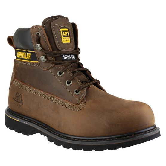 Caterpillar Holton Lace Up Work Boots (Brown)