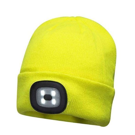 Portwest Beanie Headlight With Rechargeable LED - Black
