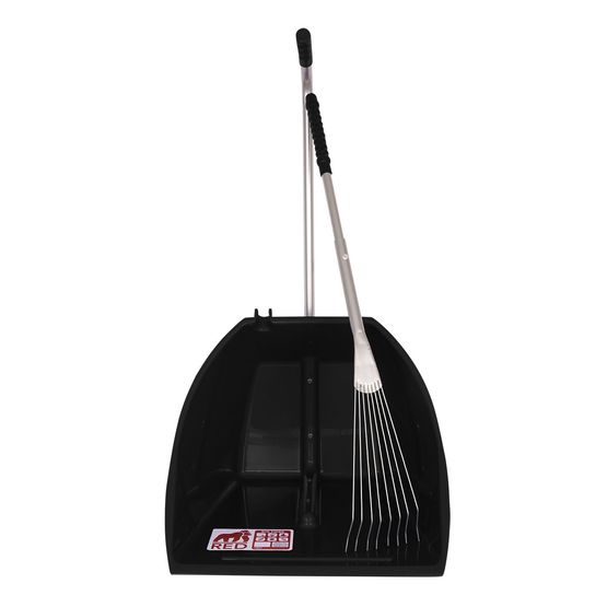 Red Gorilla Big Tidee with Long Black Metal Rake